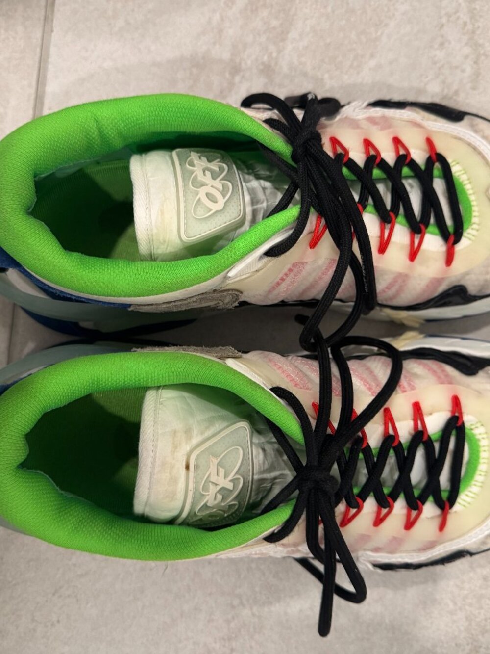 Off-White Arrow Chunky Runner Sneakers Neon Green Multi Color Men’s